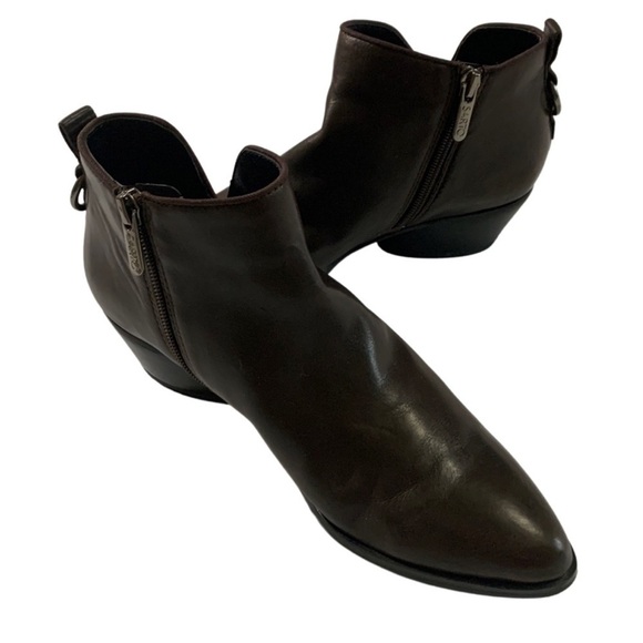 Franco Sarto A-Sloan brown leather ankle boot, 7, casual, bohemian, hippie - Picture 1 of 9